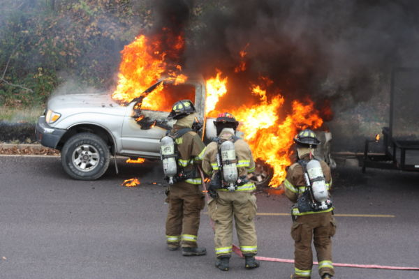 Fire Destroys Truck